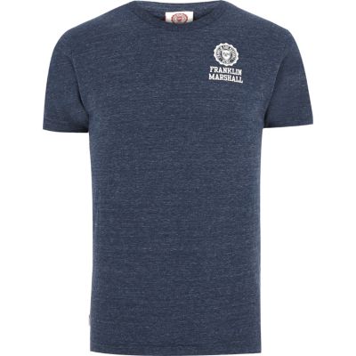 Blue Franklin & Marshall print marl t-shirt